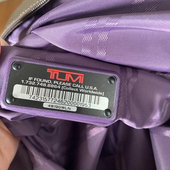 TUMI  Brown Nylon and Leather Tote Travel Carry-On Bag - Picture 12 of 16